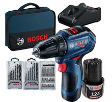 Акумуляторний дриль-шурупокрут Bosch GSR 12V-30 + набір оснащення