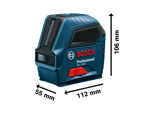 Лінійний лазерний нівелір Bosch GLL 2-10 Professional (0601063L00)