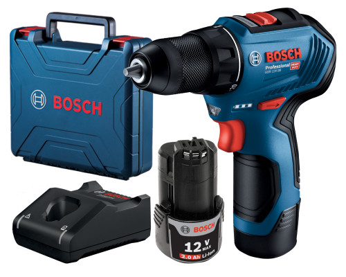 Шуруповерт аккумуляторный GSR 12V-30 12V, 2x2.0A, 30Нм // BOSCH