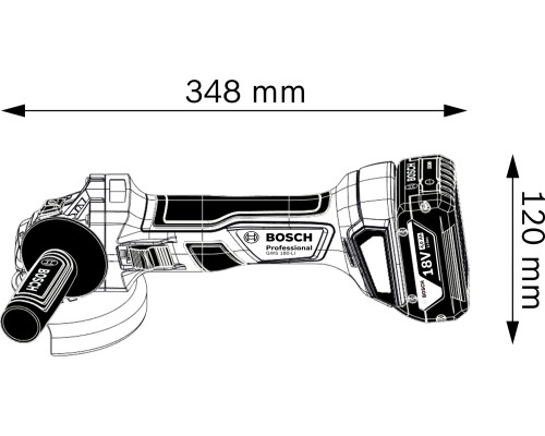 Кутова шліфувальна машина GWS 180 Li, 06019H9021 // BOSCH